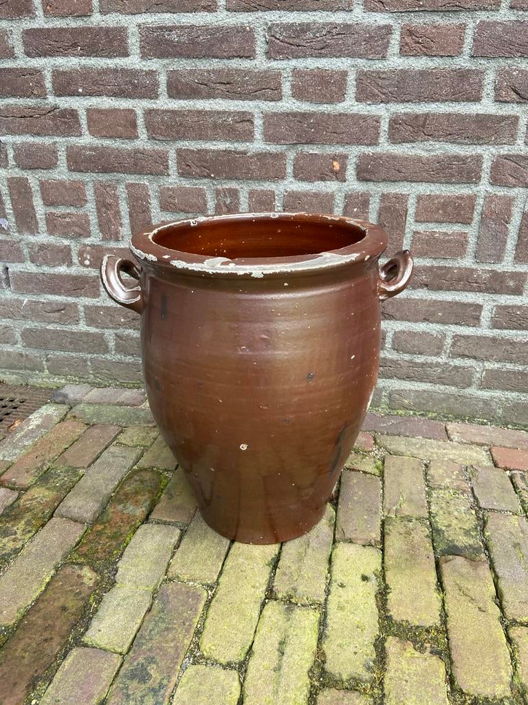 Grote antieke Keulse pot - 44 cm hoog, Ophalen