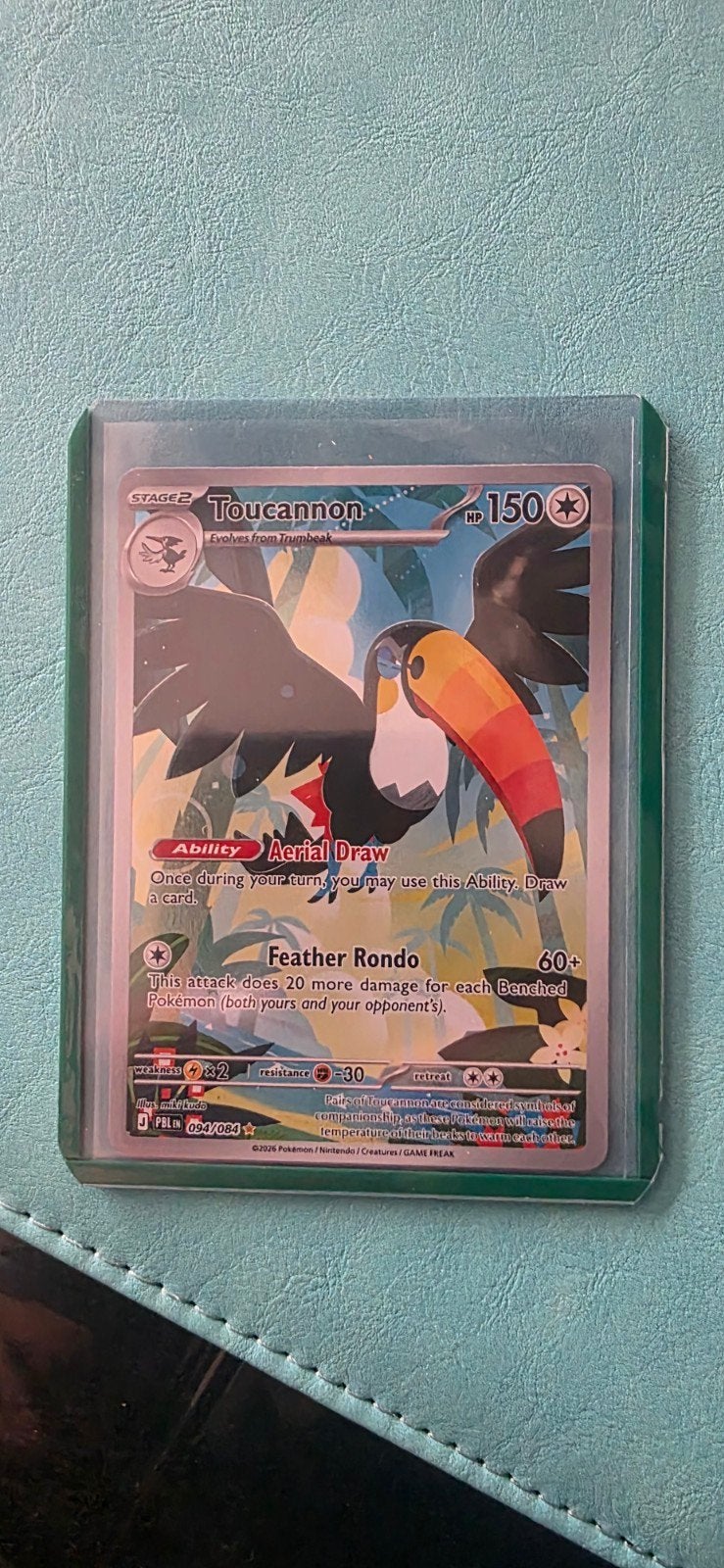 Pokémon Kaart Toucannon 094/084 - Zo goed als nieuw, Ophalen of Verzenden, Zo goed als nieuw, Losse kaart