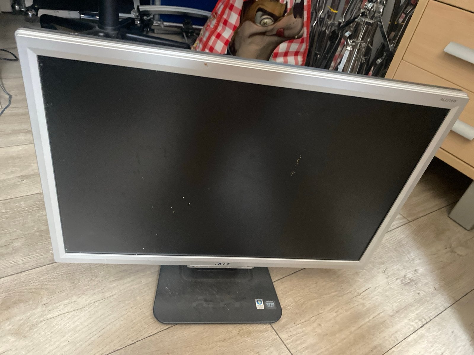 Acer AL2216W LCD Monitor - 22 inch, Computers en Software, Monitoren, Ophalen, DVI, 60 Hz of minder, Gebruikt