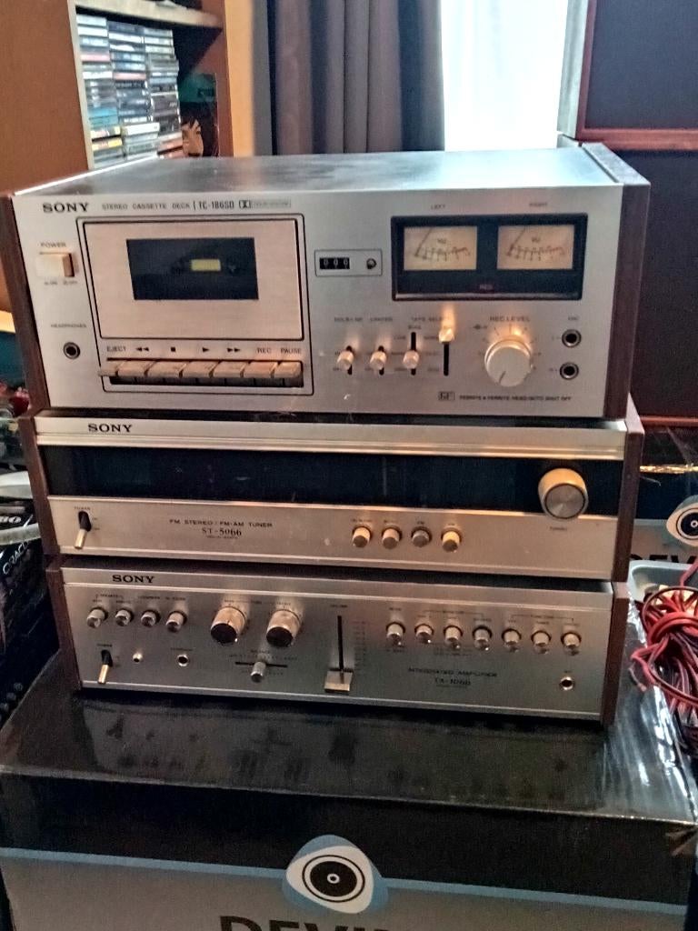 sony set uit jaren 70, Audio, Tv en Foto, Versterkers en Receivers, Refurbished, Stereo, Minder dan 60 watt, Sony, Ophalen of Verzenden