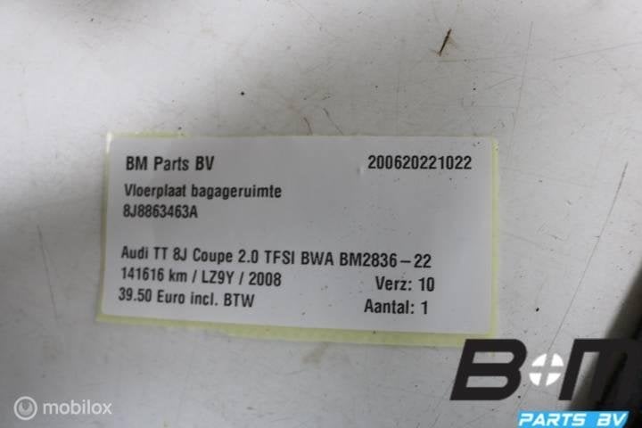 Vloerplaat bagageruimte Audi TT 8J 8J8863463A, Gebruikt