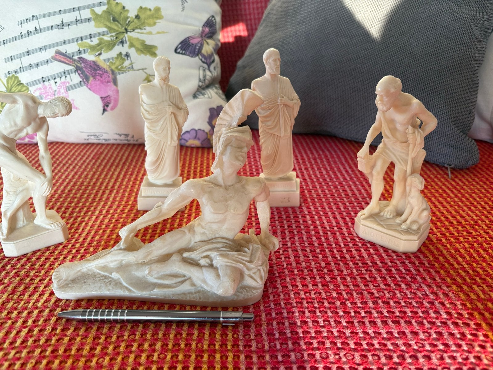Set van 5 Griekse/Romeinse beeldjes - Klassieke kunst, Ophalen of Verzenden, Gebruikt, Mens