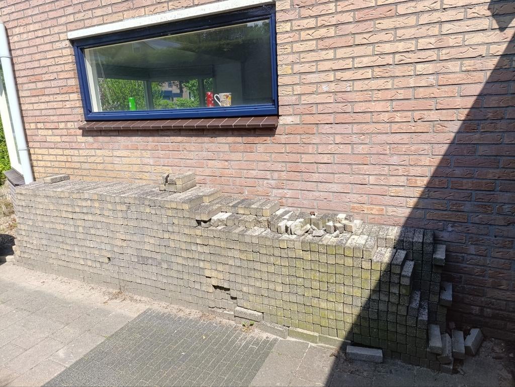 Gratis klinkers, Tuin en Terras, Ophalen, Gebruikt, Beton, Klinkers