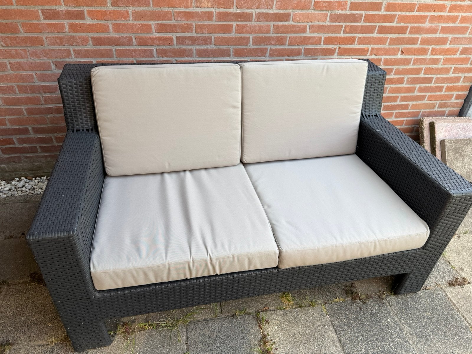 Tuinbank 150 breed 80 hoog, Ophalen, Gebruikt, Kunststof