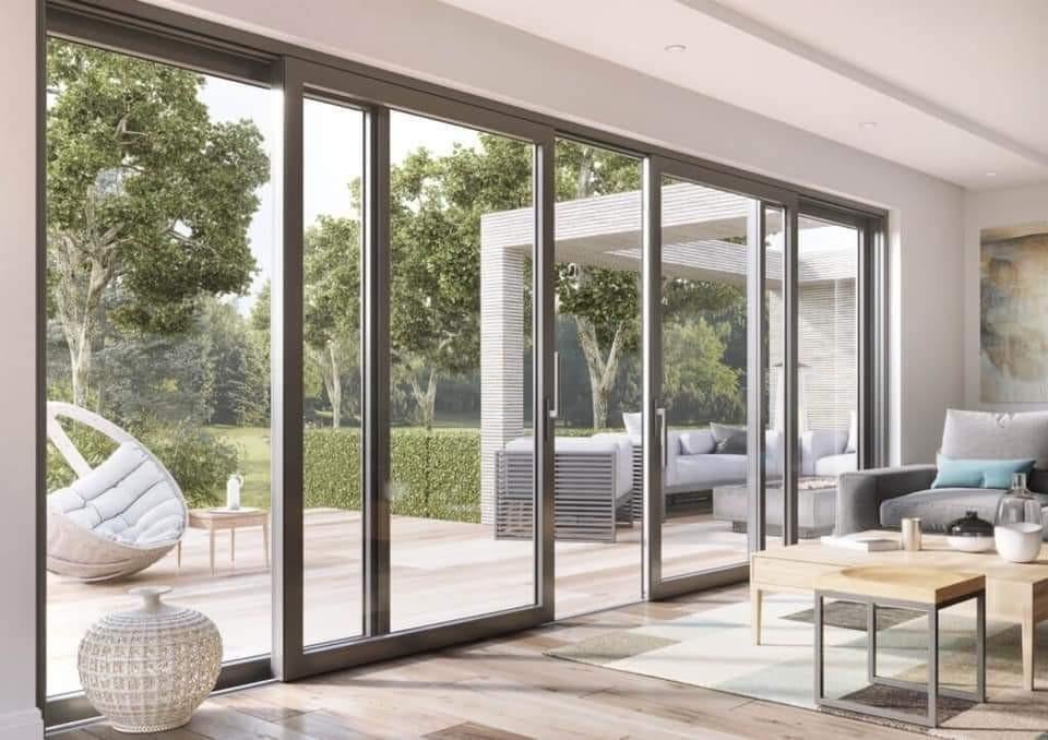 Schuifpui nodig ? 400 x 240 € 4500..verdiept profiel  13 cm, Ophalen of Verzenden, Aluminium, Schuifpui