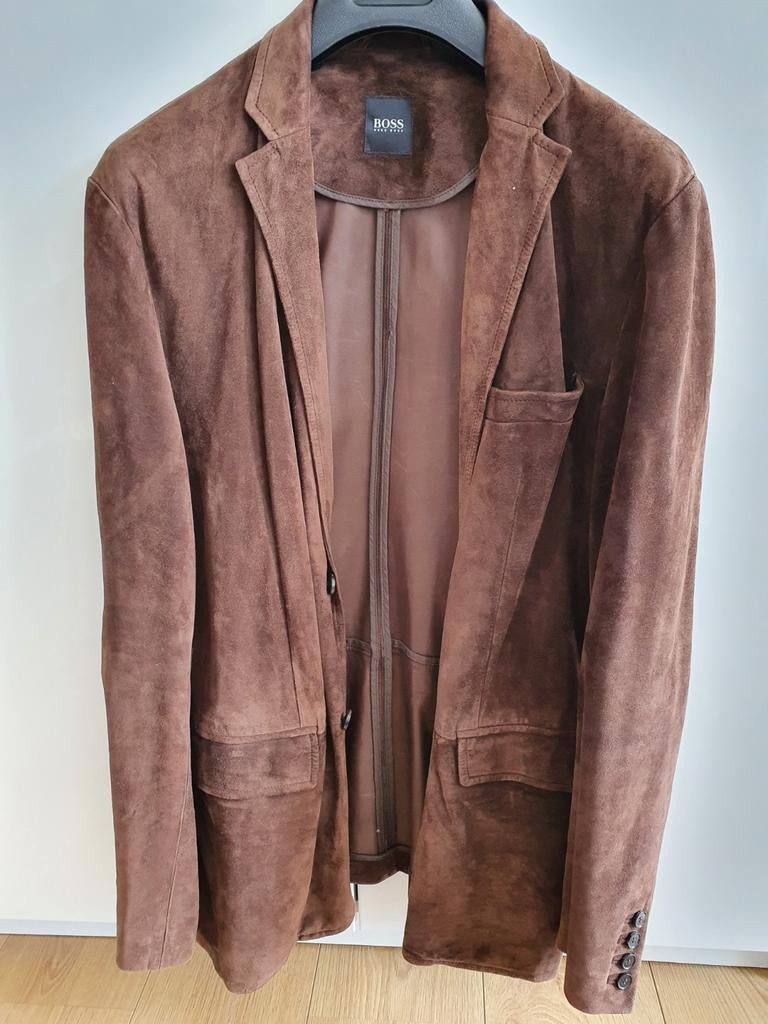 Hugo Boss lederen jas/ colbert, maat 54, Ophalen of Verzenden, Zo goed als nieuw