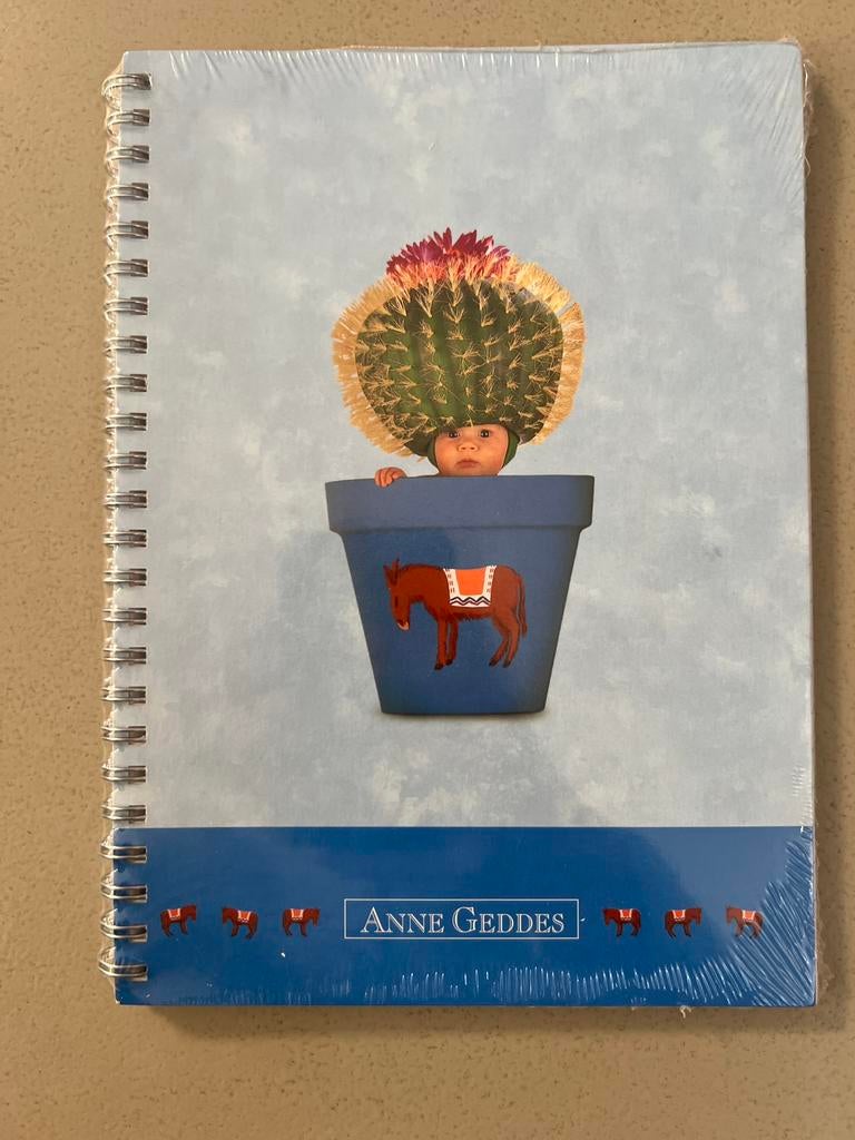 Anne Geddes notitieboekje cactus met spiraal 2004 gloednieuw, Diversen, Ophalen of Verzenden, Nieuw, A5