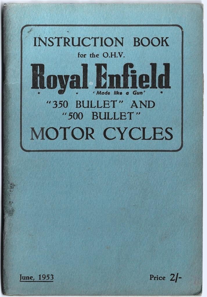 Royal Enfield Bullet 350 Bullet 500 manual motor (7750z), Motoren, Handleidingen en Instructieboekjes, Overige merken, Ophalen of Verzenden
