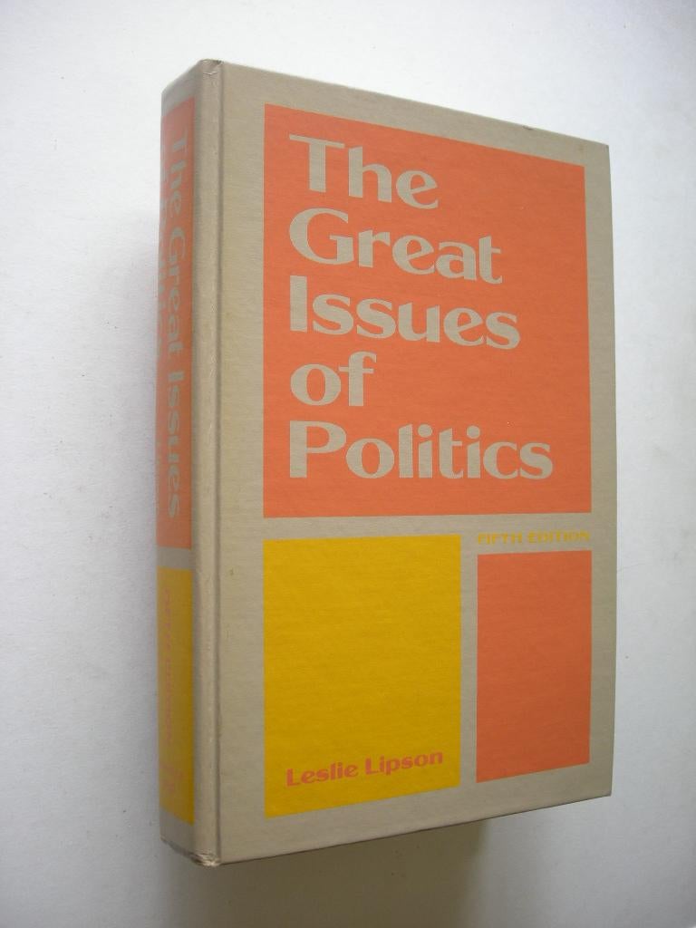 The great Issues of Politics. Political Science, Boeken, Ophalen of Verzenden, Zo goed als nieuw, Wereld