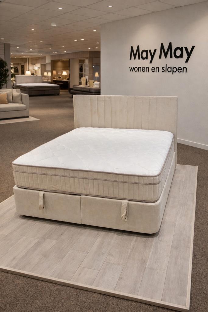 Boxspring/Baza met opbergruimte 140cm Direct/leverbaar E7291, Huis en Inrichting, #Boxspring#Opbergbox#opbergruimte#Bazabox#140#Beige