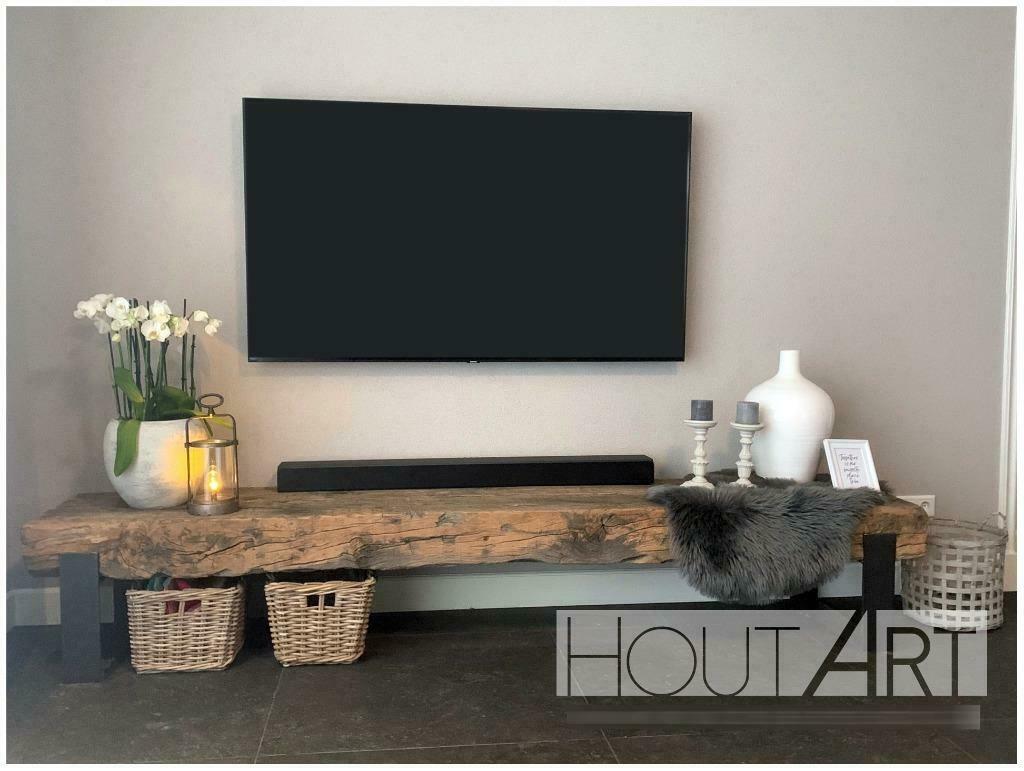 SPOORBIELS TV-MEUBEL - Oud eiken met strippoot!, Overige materialen, 100 tot 150 cm, Nieuw, Ophalen of Verzenden