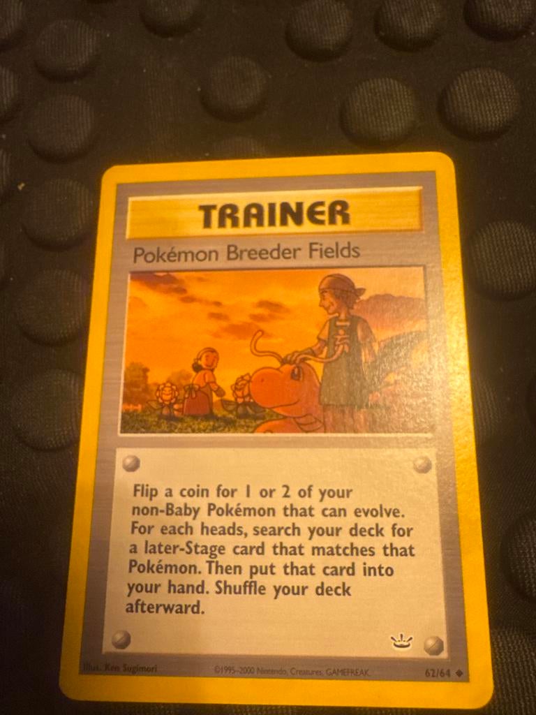 Pokémon Breeder Fields - Trainer Kaart, Ophalen of Verzenden, Gebruikt, Losse kaart