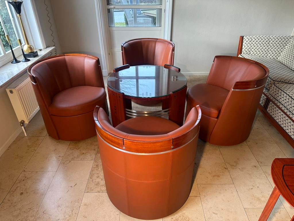 Schuitema decoforma loungeset “UNIEK”, Ophalen, Zo goed als nieuw, Leer