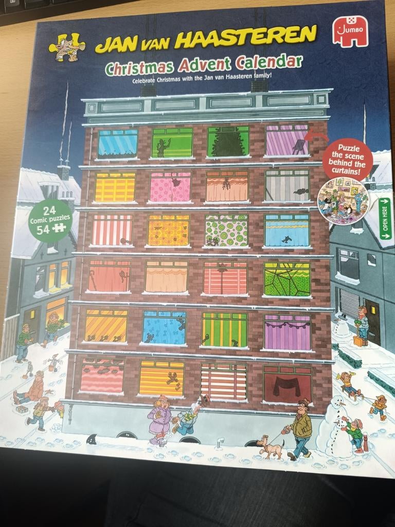 Jan van Haasteren, Advent kalender, Hobby en Vrije tijd, Denksport en Puzzels, Ophalen, 500 t/m 1500 stukjes, Zo goed als nieuw