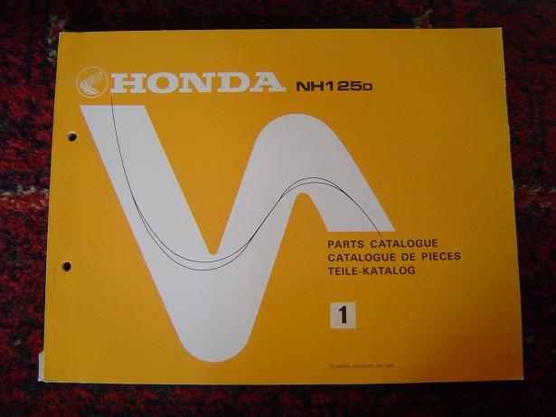 Honda NH125 D 1983 scooter parts catalogue NH 125, Motoren, Ophalen of Verzenden, Honda
