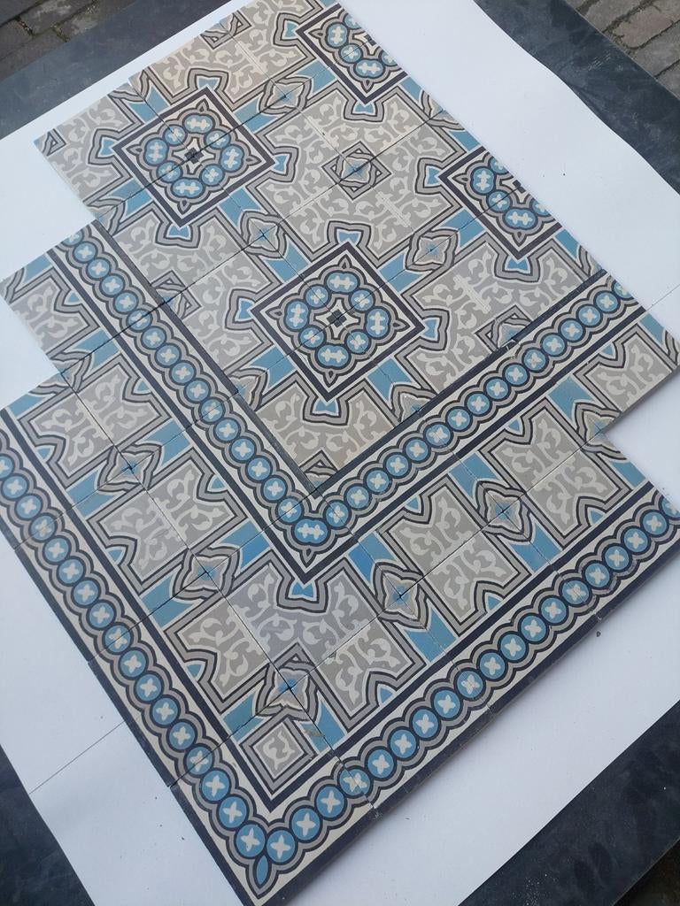 Te Koop:partij oude keramische vloertegels21,5 m2 compleet., Gebruikt, Keramiek, Minder dan 20 cm, 10 m² of meer