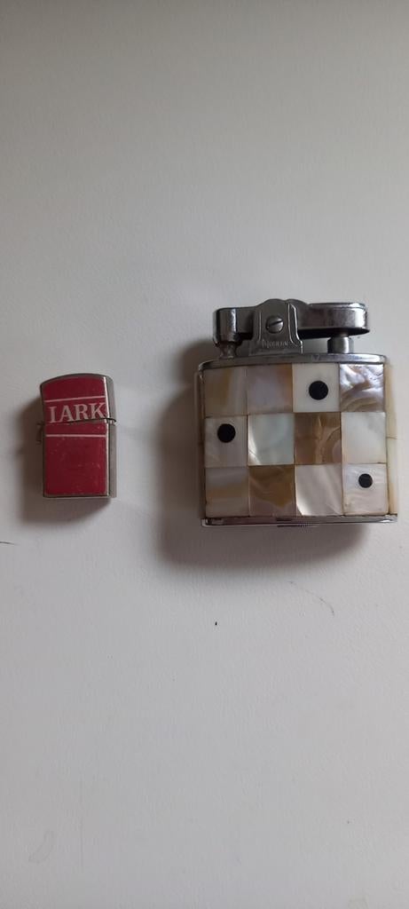 Mini Aansteker & Parelmoer Aansteker Set, Ophalen of Verzenden, Gebruikt, Aansteker