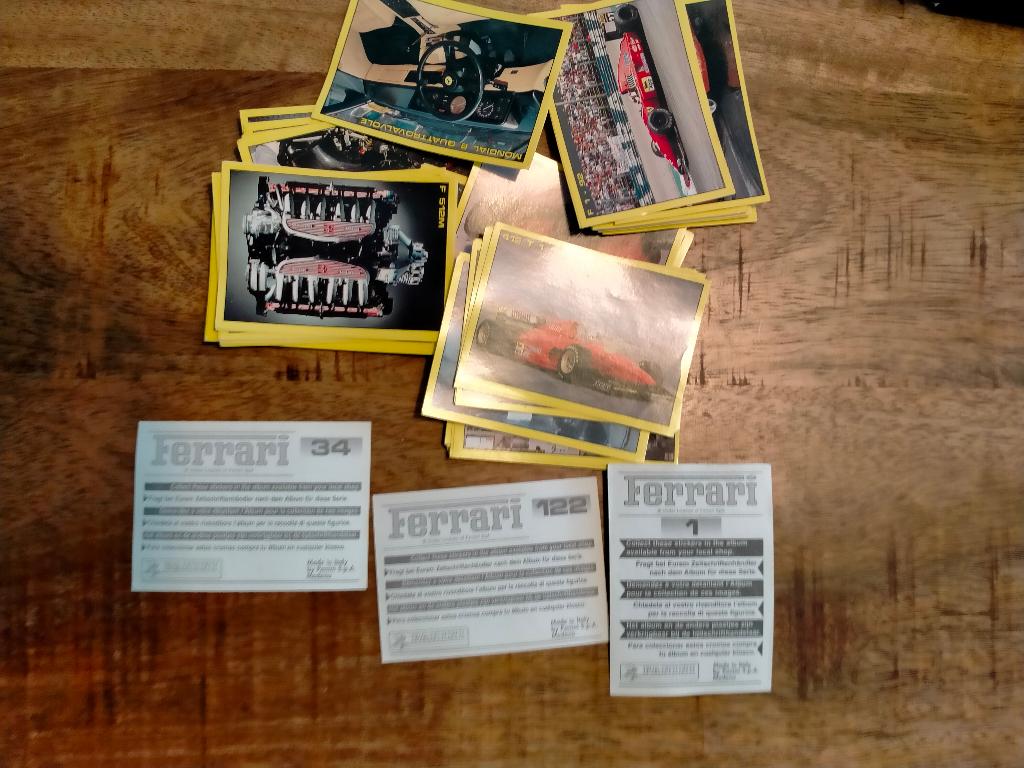 Ferrari Panini album stickers vintage sticker auto plaatjes, Ophalen of Verzenden, Gebruikt, Overige typen