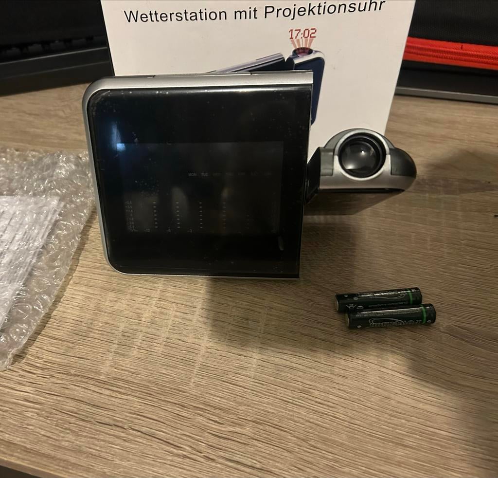 Projectiewekker met Weerstation DS-8190, Audio, Tv en Foto, Weerstations en Barometers, Ophalen of Verzenden, Gebruikt, Weerstation