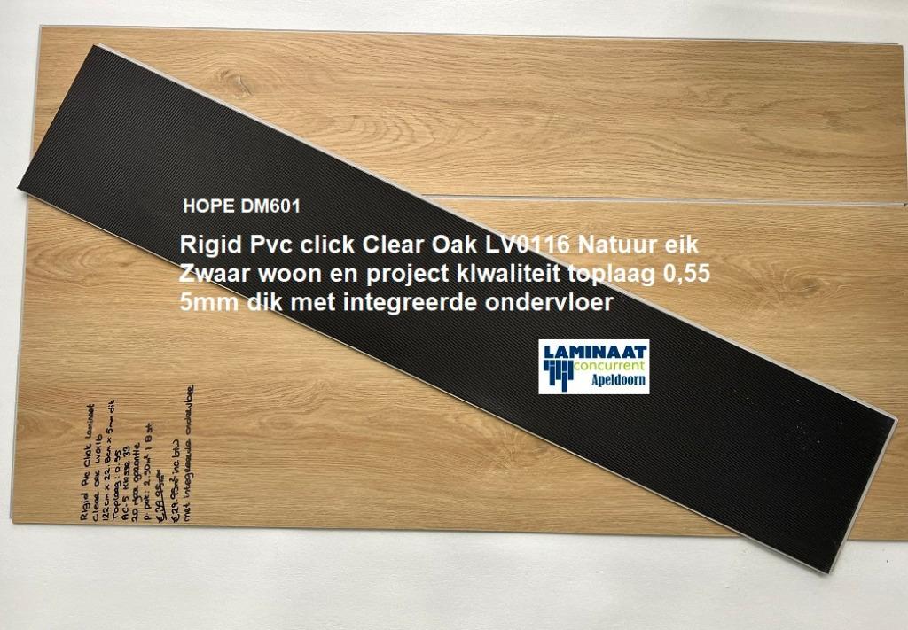 Pvc click Hope Oak Natuur 6mm dik integreerde ondervloer, 75 m² of meer, Nieuw, Ophalen of Verzenden, Laminaat