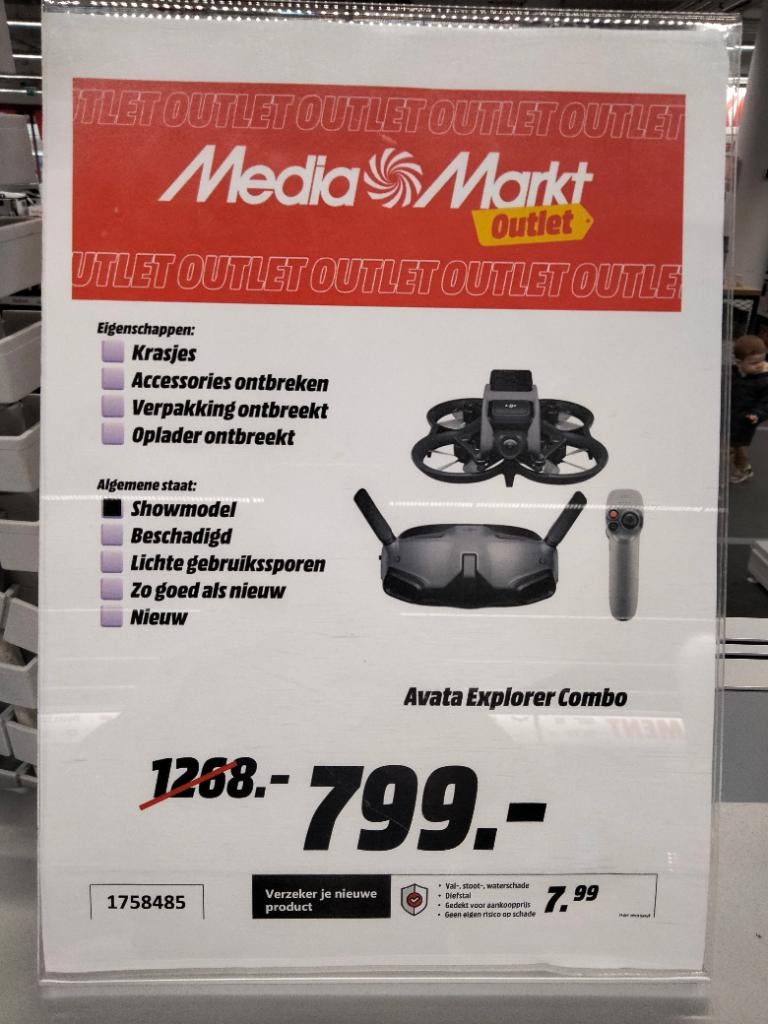 DJI avata Explorer Combo, Nieuw, 15 tot 30 minuten, DJI, Ophalen