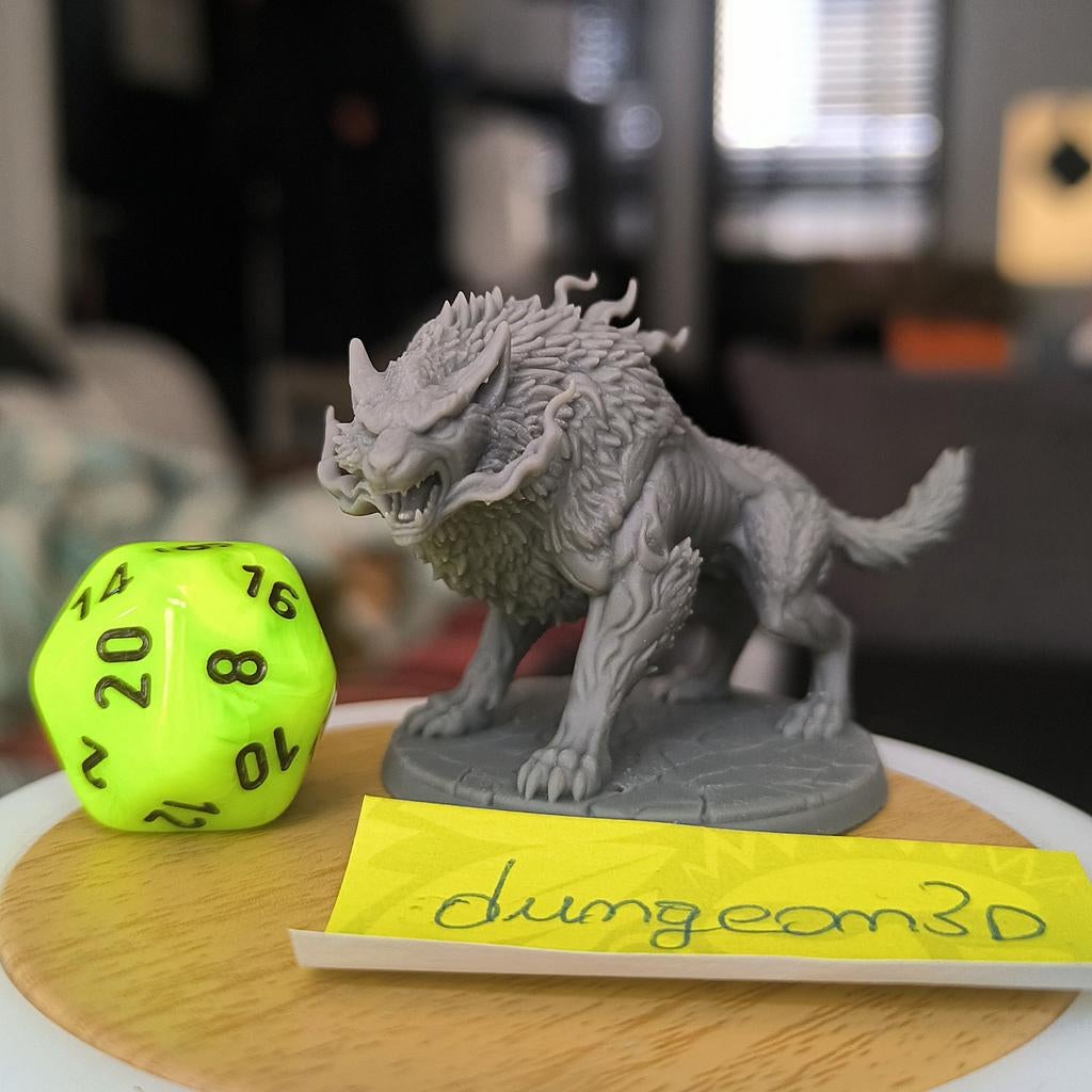 Dungeons & Dragons, D&D, HeroQuest miniature Hellhound, Ophalen of Verzenden, Overige soorten