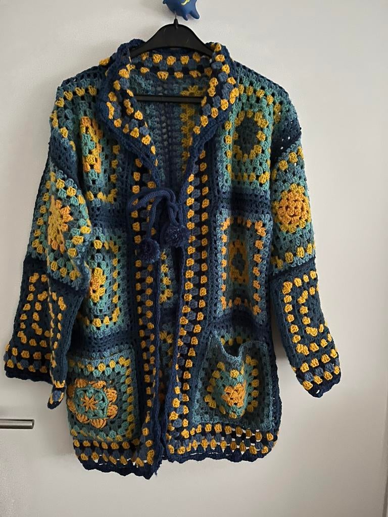 Grannyvest, Kleding | Dames, Truien en Vesten, Verzenden, Nieuw, Maat 42/44 (L), Blauw