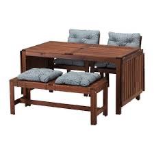 Ikea Applaro Tafel + Bankje - Opknapper, Ophalen, Gebruikt, Rechthoekig, Hout
