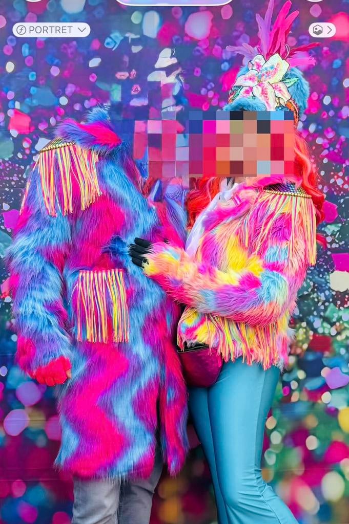 Bontjas (gepimpt!) mt 38/40, Ophalen of Verzenden, Zo goed als nieuw, Carnaval