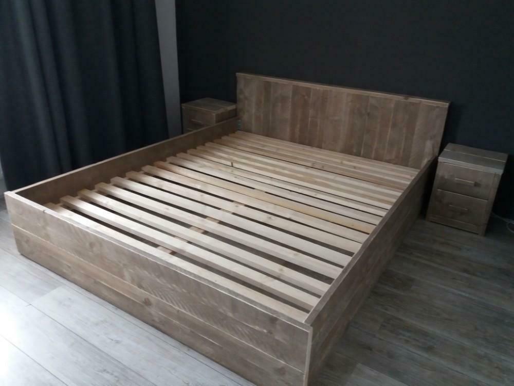 Steigerhout Bed extra lang .