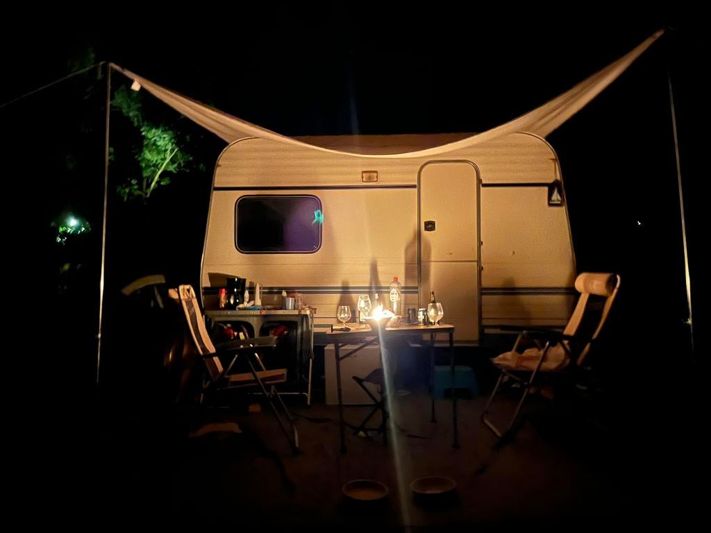 Knusse opgeknapte knaus luxus caravan, Koelkast, Treinzit, Particulier, 4 tot 5 meter