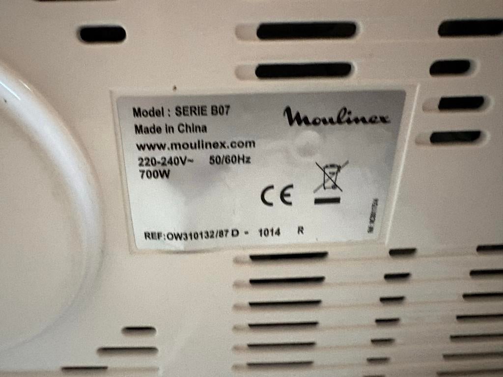 Moulinex Uno B07 Broodbakmachine - Goede Staat, Witgoed en Apparatuur, Broodbakmachines, Met timer, Gebruikt, 800 tot 1200 gram deeg