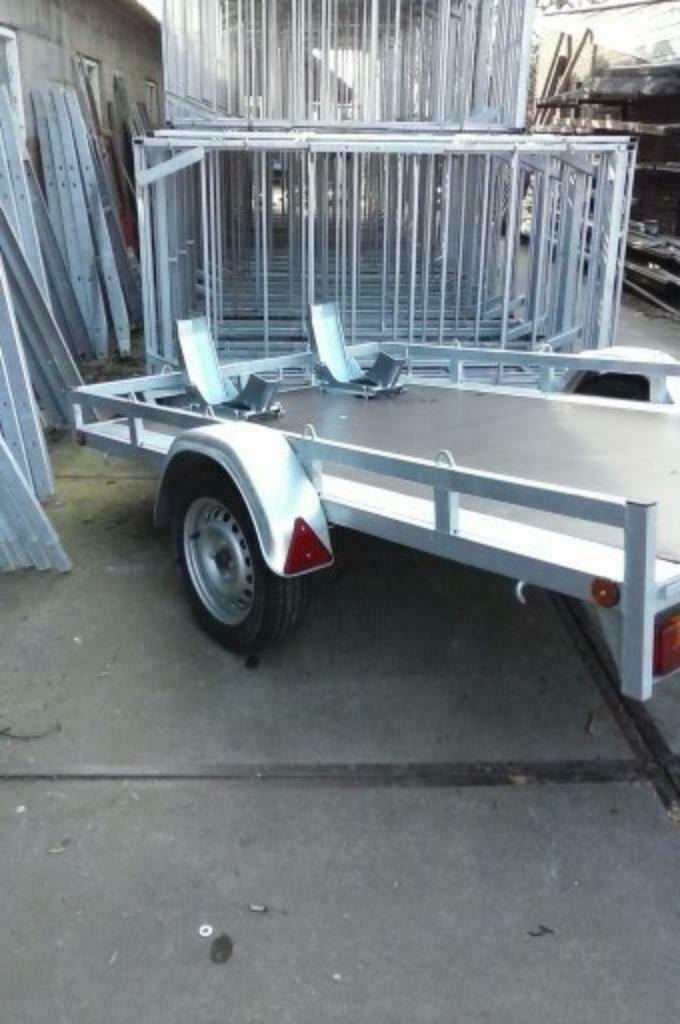 ongeremde koets aanhanger, vlakke wagen met dichte vloer, Ophalen, Nieuw