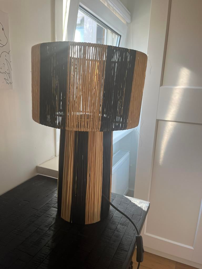 Rafia lamp handgemaakt, Ophalen of Verzenden, Zo goed als nieuw, Minder dan 100 cm