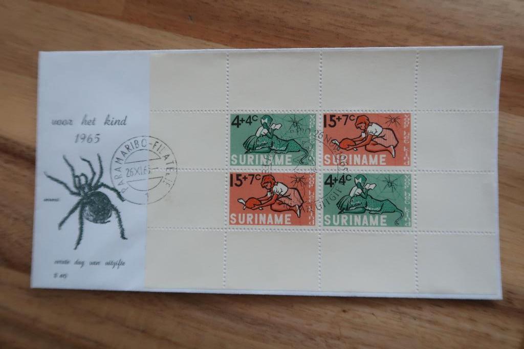 Suriname FDC E 40e met spin, Postzegels en Munten, Postzegels | Eerstedagenveloppen, Ophalen of Verzenden, Onbeschreven, Nederland