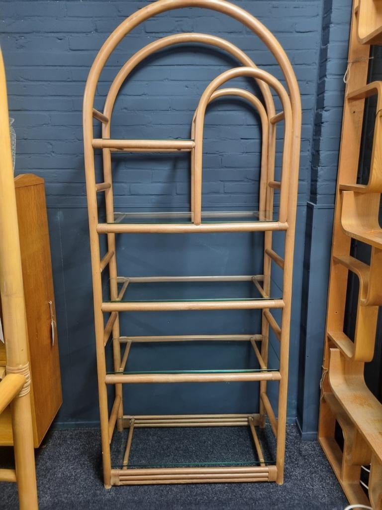 Vintage Bamboe kast, Ophalen, Zo goed als nieuw, 25 tot 50 cm