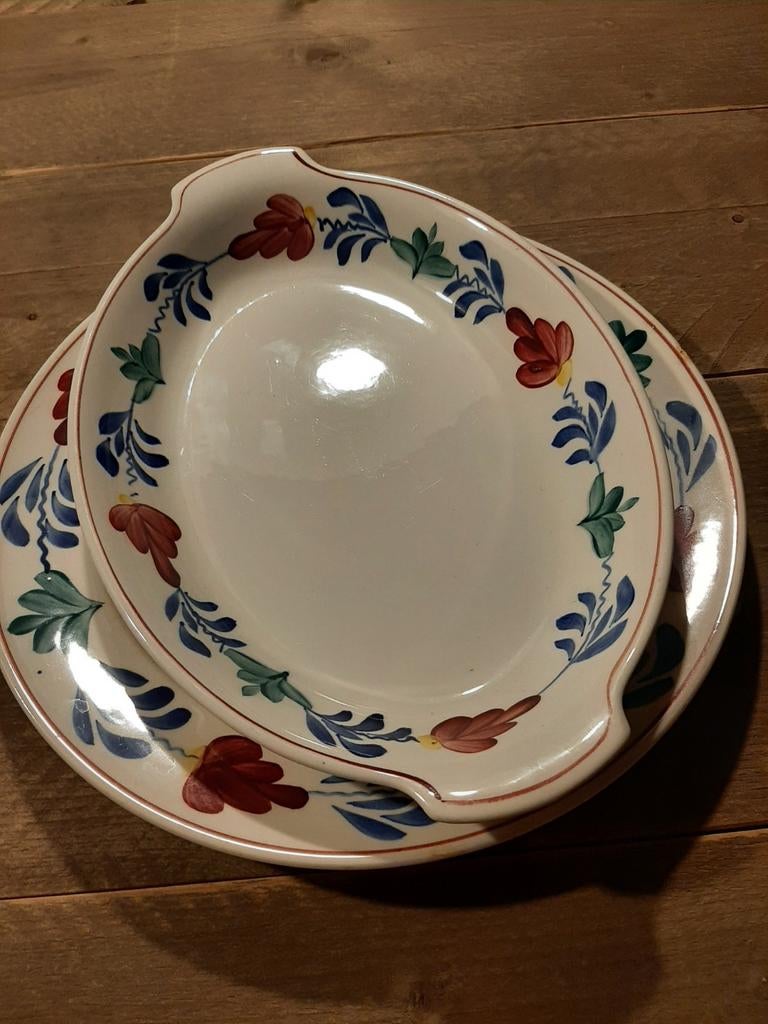 Boerenbont schalen met kleine beschadiging, Ophalen, Gebruikt, Schaal of Schalen, Aardewerk