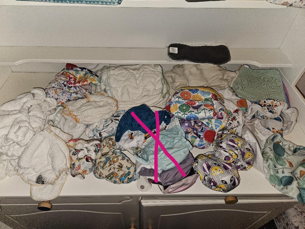 Pakket Newborn premium wasbare luiers inc. teobehoren, Kinderen en Baby's, Badjes en Verzorging, Ophalen, Gebruikt, Overige typen