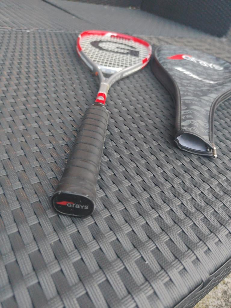 Grays Merlin Squash Racket met Hoes - Zo goed als nieuw, Sport en Fitness, Ophalen of Verzenden, Grays, Nvt, Nvt