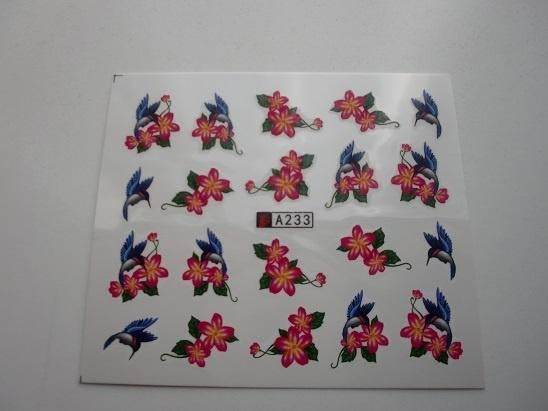 Velletje nagel water decals stickers A233 bloemen oranje, Sieraden, Tassen en Uiterlijk, Uiterlijk | Cosmetica en Make-up, Nieuw