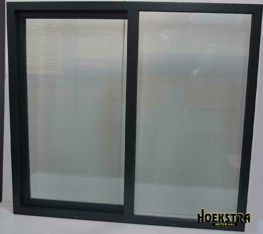 Kunststof | schuifpui | 220x220 | antraciet | ACTIE | €€€€, Ophalen, Kunststof, Nieuw, Inclusief glas