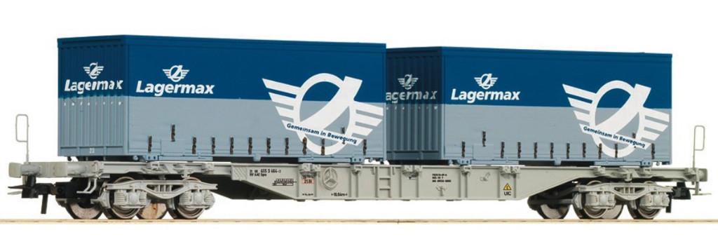 Roco H0 66622 - Container draagwagen met 2 containers in ovp, Hobby en Vrije tijd, Modeltreinen | H0, Gelijkstroom, Ophalen of Verzenden