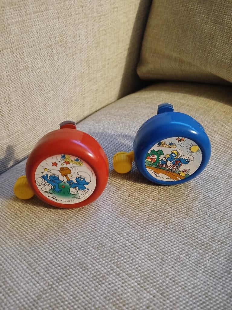 Smurfen Peyo fietsbellen verzamelitem.1995.I.M.P.S., Verzamelen, Smurfen, Ophalen of Verzenden, Zo goed als nieuw, Verschillende Smurfen