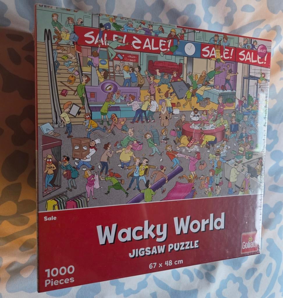 Jigsaw Puzzle - Wacky World Sale (NIEUW!, Ophalen of Verzenden, 500 t/m 1500 stukjes, Nieuw, Legpuzzel