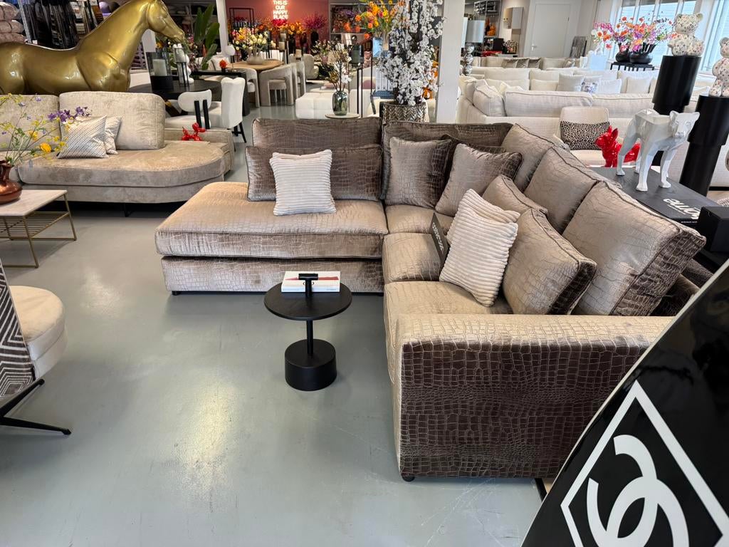 Luxe Velvet Croco Hoekbank Pocket 250x250cm NIEUW - UNIEK, Huis en Inrichting, Info@oosterbaanwonen.nl, Venus 31 8448CE Heerenveen