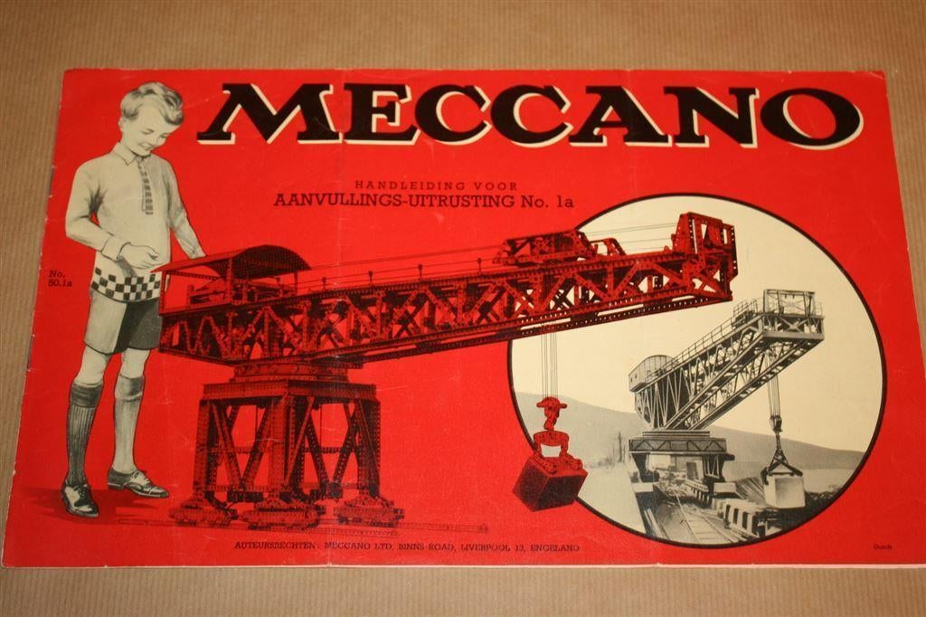 Meccano. Handleiding voor aanvullings-uitrusting No. 1a, Antiek en Kunst, Ophalen of Verzenden