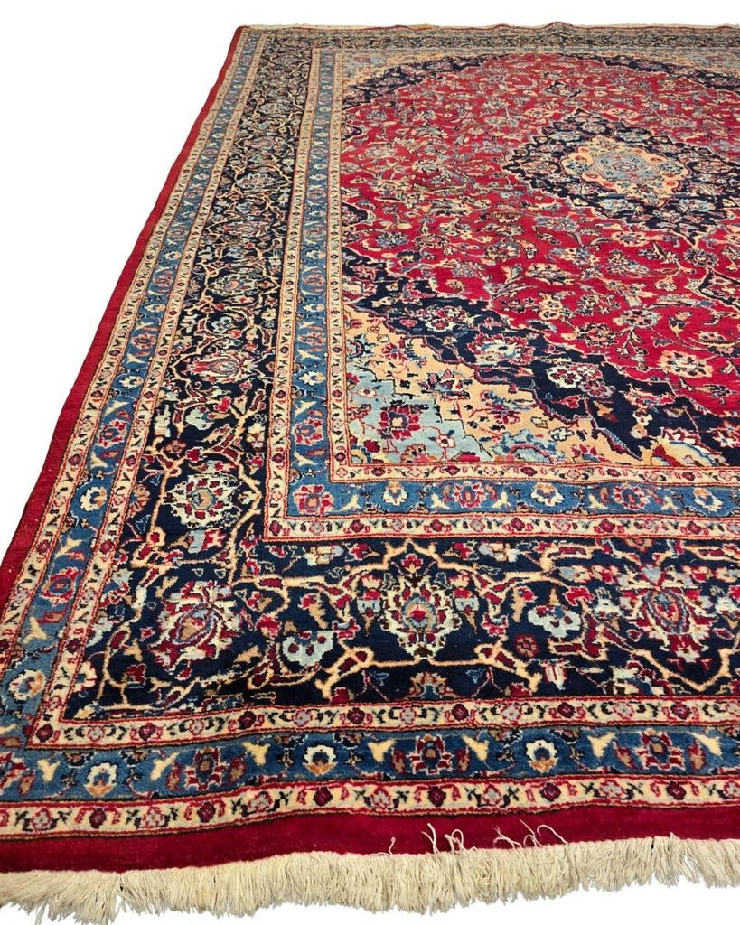 groot Perzisch tapijt Kashan 350x250 wollen vloerkleed iran, Huis en Inrichting, Stoffering | Tapijten en Kleden, 1185VB, De handelmaatschappij