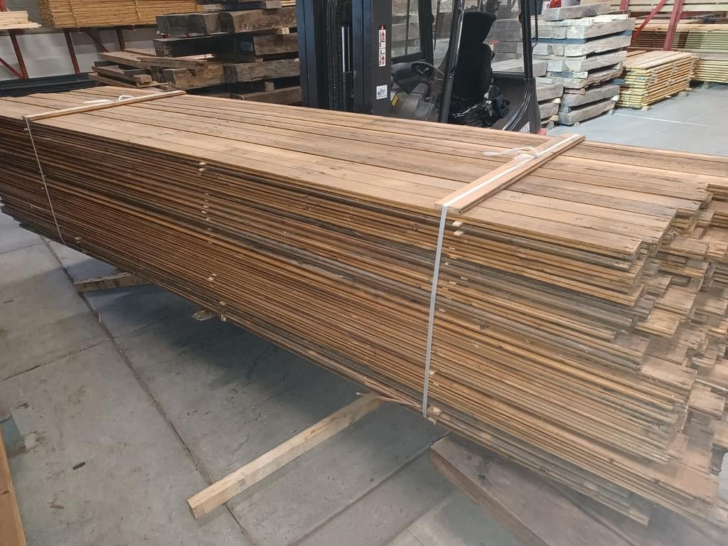 Oude sloophout  planken  vloerdelen  / dakbeschot, Ophalen of Verzenden, Gebruikt, Eiken