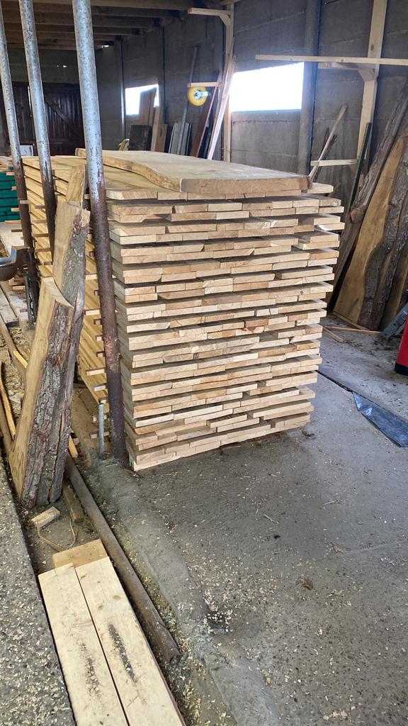 Eiken Planken & Schaaldelen  gedroogd, 25 tot 50 mm, Eiken, Nieuw, Ophalen of Verzenden