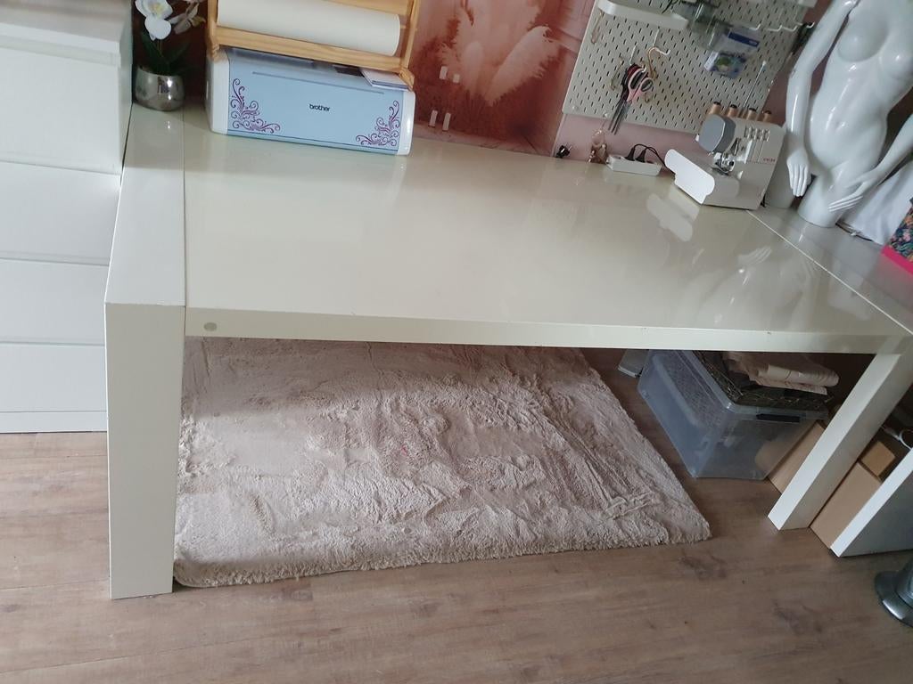 Hoogglans witte eethoektafel, Huis en Inrichting, Ophalen